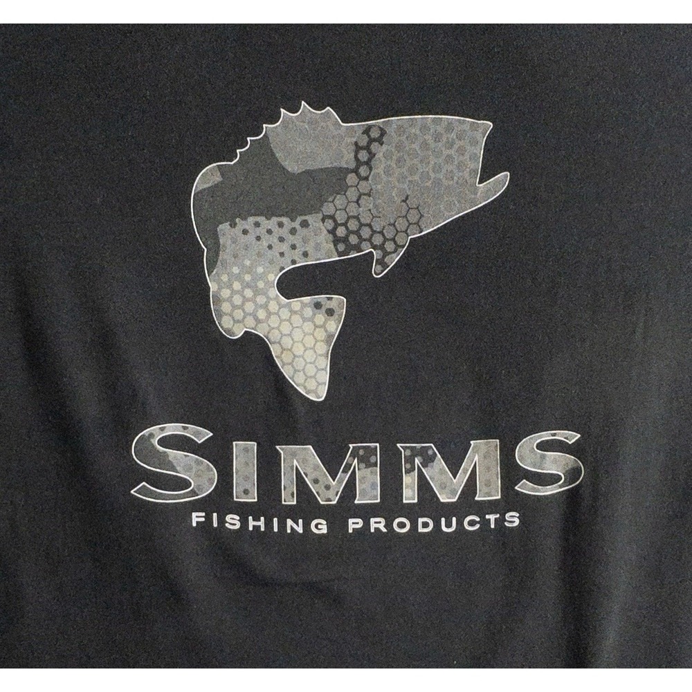 Simms Fishing Products Mens Large T-Shirt Outdoors Gorpcore Lake Fly Fishing